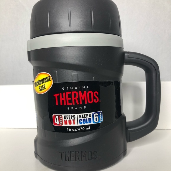 Black Thermos (16oz) Food Container - Picture 3 of 6